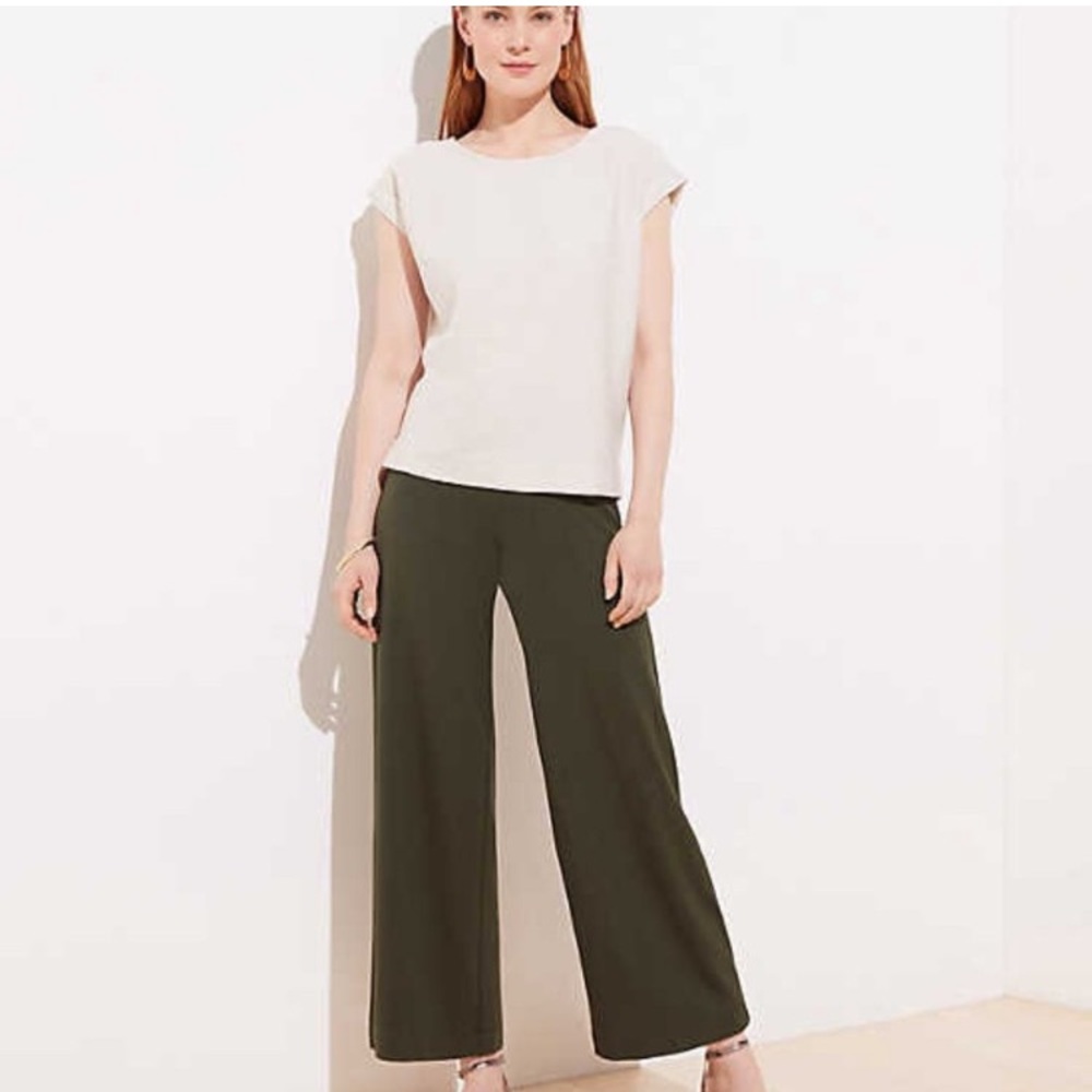 COPY - Loft wide-leg pull on pants